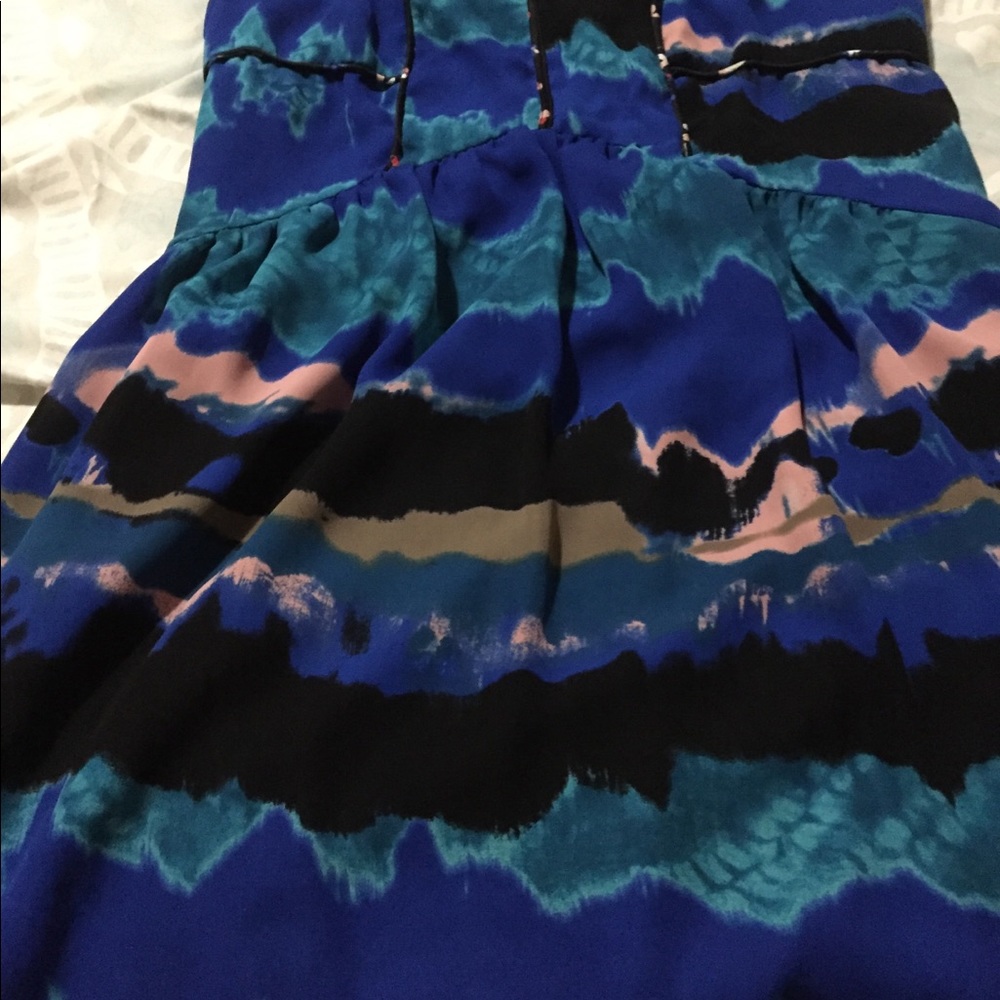 Blue print dress
